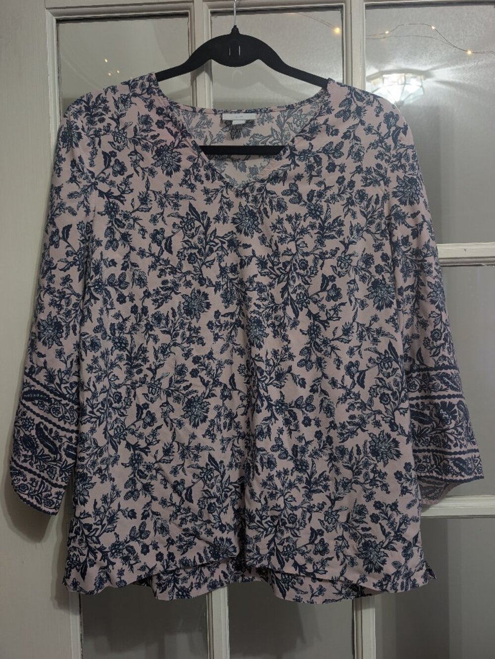 J.Jill floral linen top